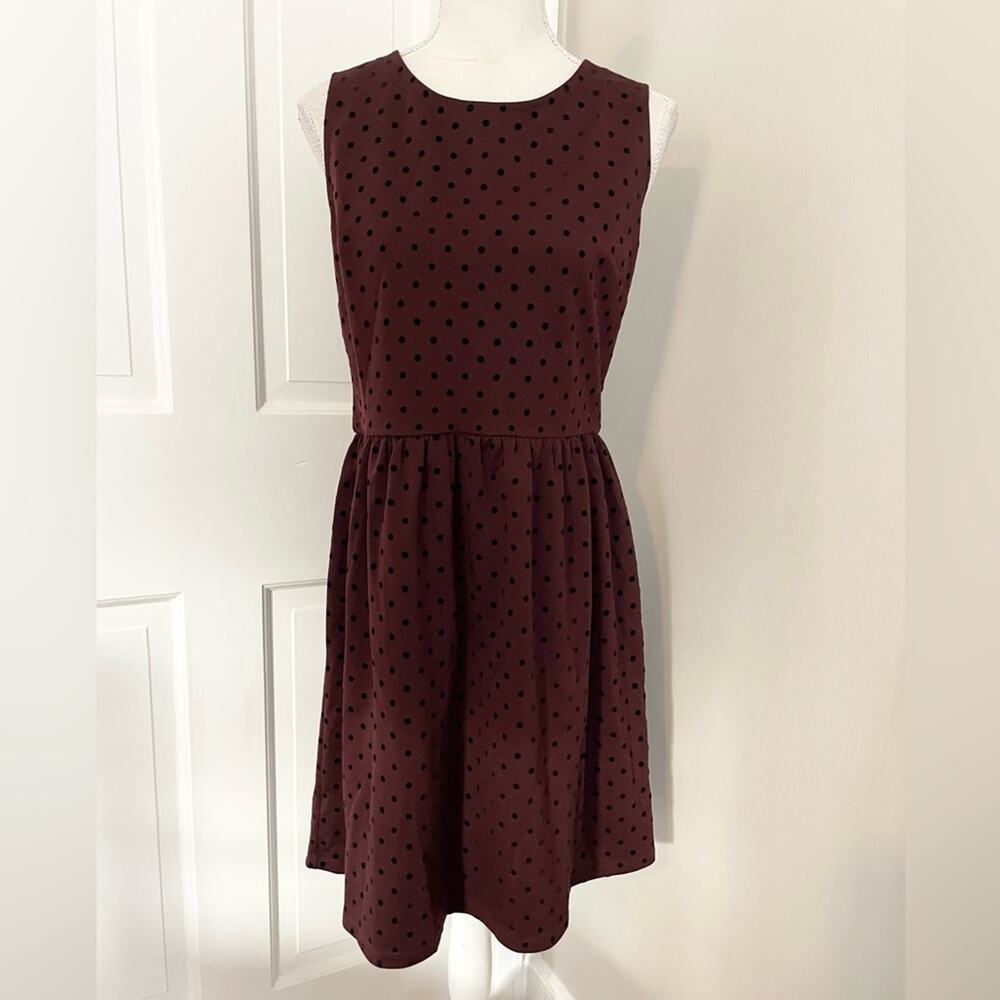 LOFT Velvet Polka Dot Dress